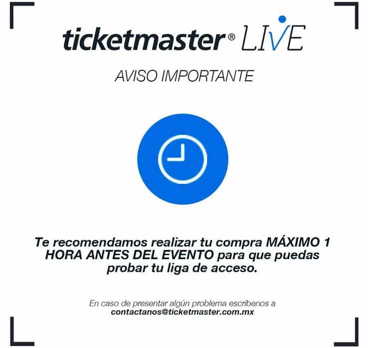 Aviso importante: anticipa tu compra.