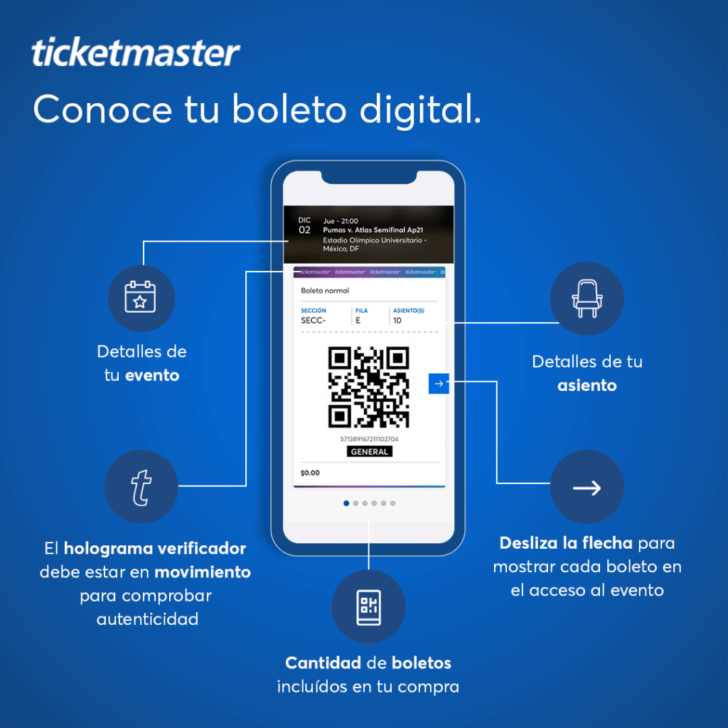 Conoce el nuevo Boleto Digital de Ticketmaster México